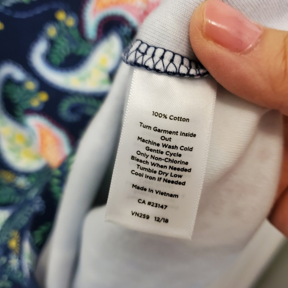 TALBOTS Pleat-Neck Shift 100% Cotton Dress Size Medium, Preppy, Paisley Print - Picture 9 of 11